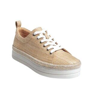JACK ROGERS Mia Tan Rattan Platform Sneakers
